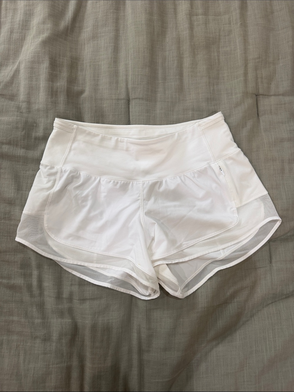 White Lululemon Gym Shorts